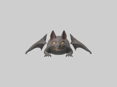 Lying Bat Model 1 Low-poly 3D model