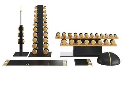 PENT luxury fitness equipment part 3 Black 3D model