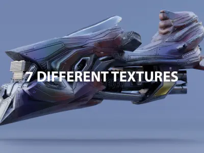 HOVER BIKE - ANUBIS Low-poly 3D model