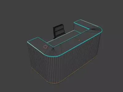 Office Reception Desk 3D model