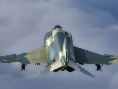 F4 Phantom 2 Forest-with Cockpit-Fully Rigged-High Resolution Low-poly 3D model