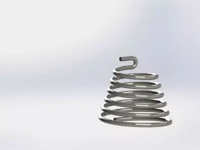 Tension Spring Free 3D model