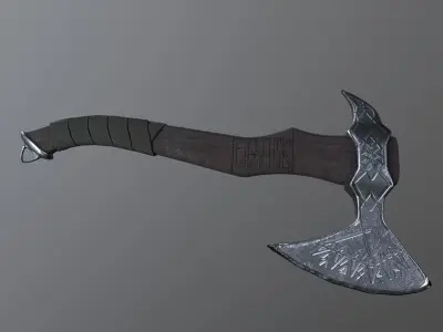 Hunting Axe Free low-poly 3D model