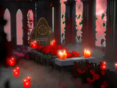 Moonlight Vampire Altar 3D model