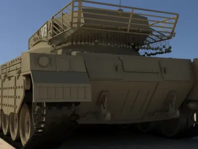 Tank Merkava II Israel Mental Ray 3D model
