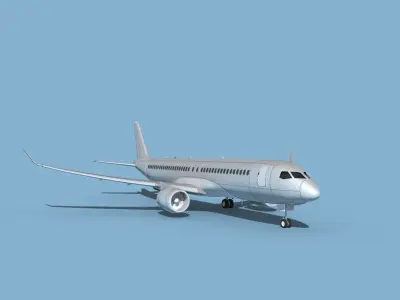 Airbus A220-300 Bare Metal 3D model
