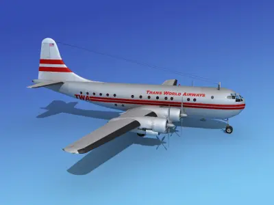 Boeing 377 TWA 3D model