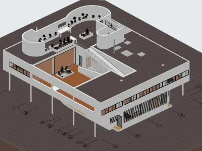 Villa Savoye - Le Corbusier 3D model