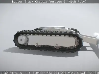 Rubber Track Chassis Version 2 High-Poly 3D model