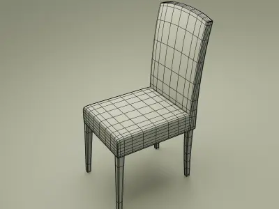 Simple Low Poly Dining Chair Free low-poly 3D model