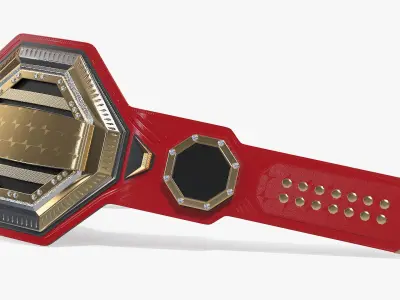Golden Champion Belt 3D model