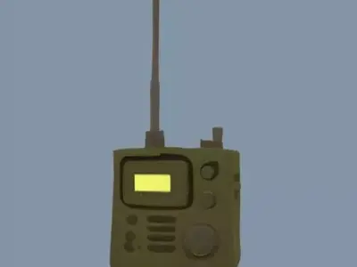 Military radio transceiver 3D model