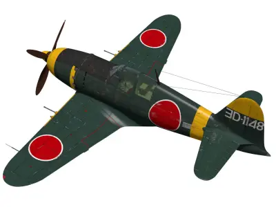 Mitsubishi J2M3 RAIDEN 3D model