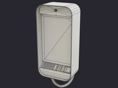 Cyberpunk ATM Low-poly 3D model