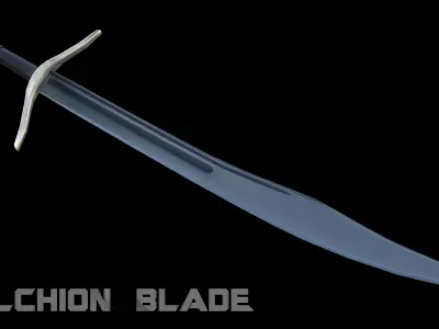 Falchion Blade Low-poly 3D model
