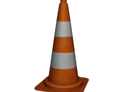 Traffic Cone Free low-poly 3D model