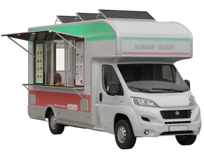 Food Truck Fiat Ducato 3D model