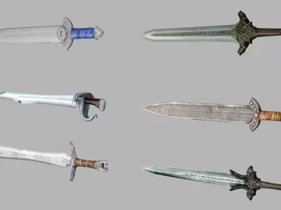 Medieval Polearms Weapon Pack 03 Low-poly 3D Model Low-poly 3D model purchase