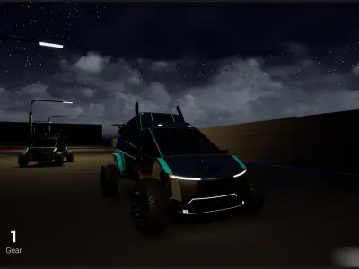 SCIFI Vehicle Optimized for Games VR  and Simulations Low-poly 3D model