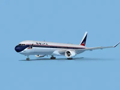 Boeing 767-400 Delta 1 3D model