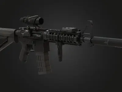 M4A1 Assault Rifle Low-poly 3D model