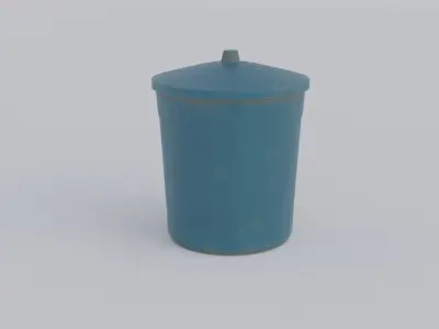 Plastic Jar Low-poly 3D model