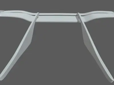 Car Spoiler 02 Low-poly 3D model