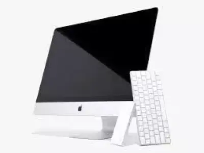 computer apple imac with keyboard and mouse Free 3D model