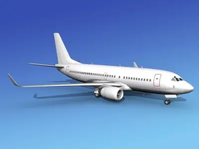 Boeing 737-700ER Unmarked 2 3D model