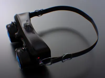 Sci-Fi Goggles Low-poly 3D model