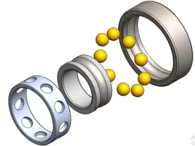 Ball bearing with a full cage Free 3D print model