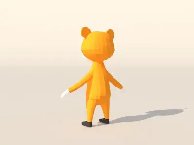Character B097 Tiger Cute    Low-poly 3D model