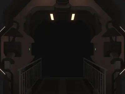 Sci-fi corridor 2 3D model purchase