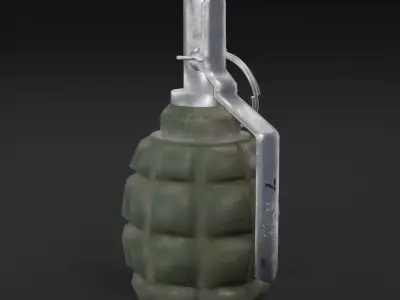  Grenade F-1 Low-poly 3D model Low-poly 3D model