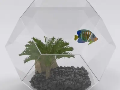 Desktop Aquarium Free 3D model