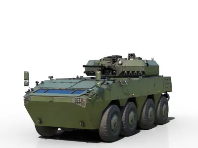 4 coatings of PLA Army ZBL191 ZBL-191 Infantry Fighting Vehicle Low-poly 3D model