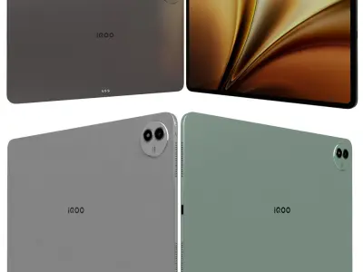 Vivo iQOO Pad 6 Pro All Colors 3D model
