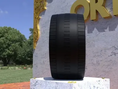 ORTAS TIRE NO 24 GAME READY Low-poly 3D model