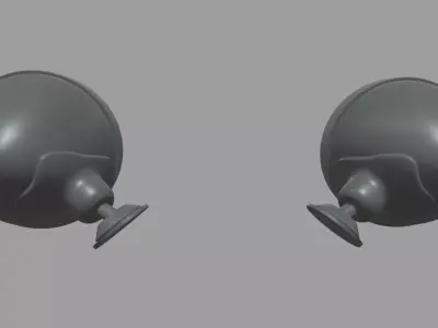 Car Mirror 030 Low-poly 3D model