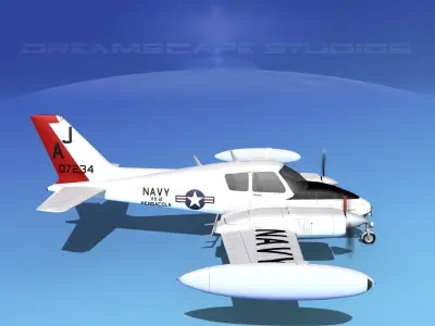 Cessna U-3B Blue Canoe V11 3D model