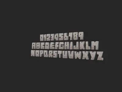 Stone Letter 3D model