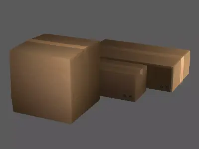 Cardboard taped Free 3D model