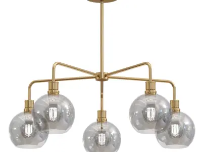 Sculptural Glass 5 Light 3D model