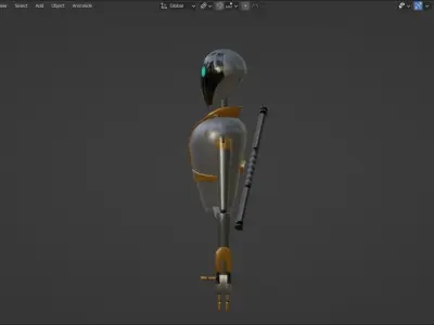 Futuristic Training Bot 3D model