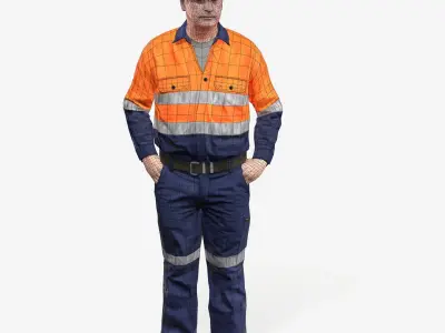 Workman Mining Safety Jeremy 3D model