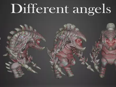 Guardian of the Abyss Low-poly 3D model