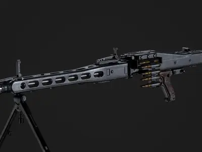 MG42 maschinengewehr 42 Low-poly 3D model