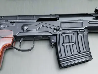 SVD rifle Low-poly 3D model