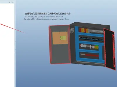 PLC control box 3D model