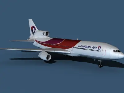 Lockheed L-1011-50 Hawaiian Air 3D model